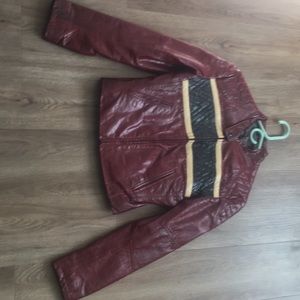 American base New York leather jacket